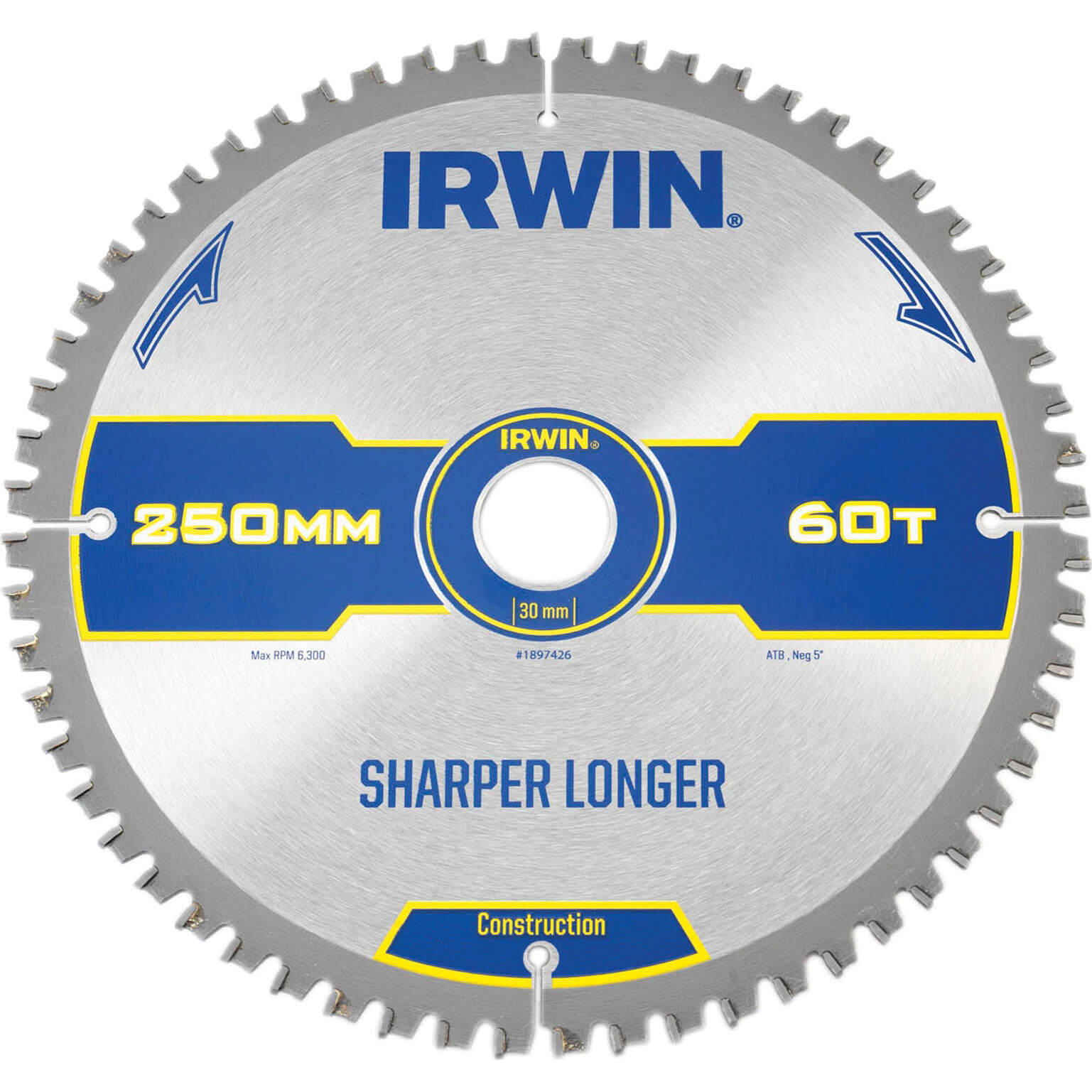 Irwin ATB Ultra Construction Circular Saw Blade 250mm 60T 30mm Price Comparisons | Compare The Build