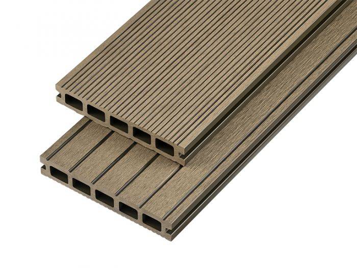 Hollow Domestic Grade Composite Decking Board 2400mm x 150mm x 25mm - Olive Green Price Comparisons | Compare The Build