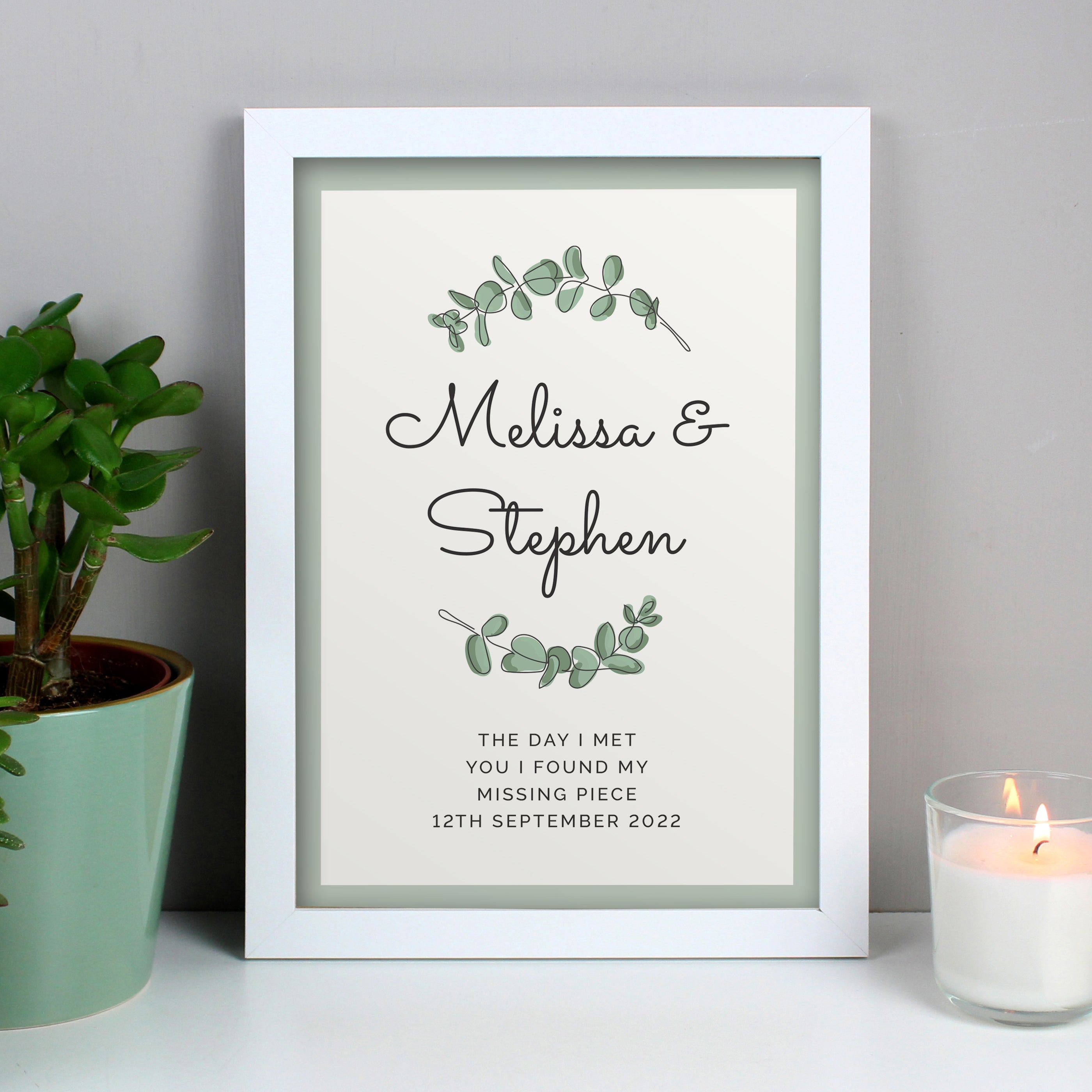 Personalised Botanical A4 Framed Print White Price Comparisons | Compare The Build