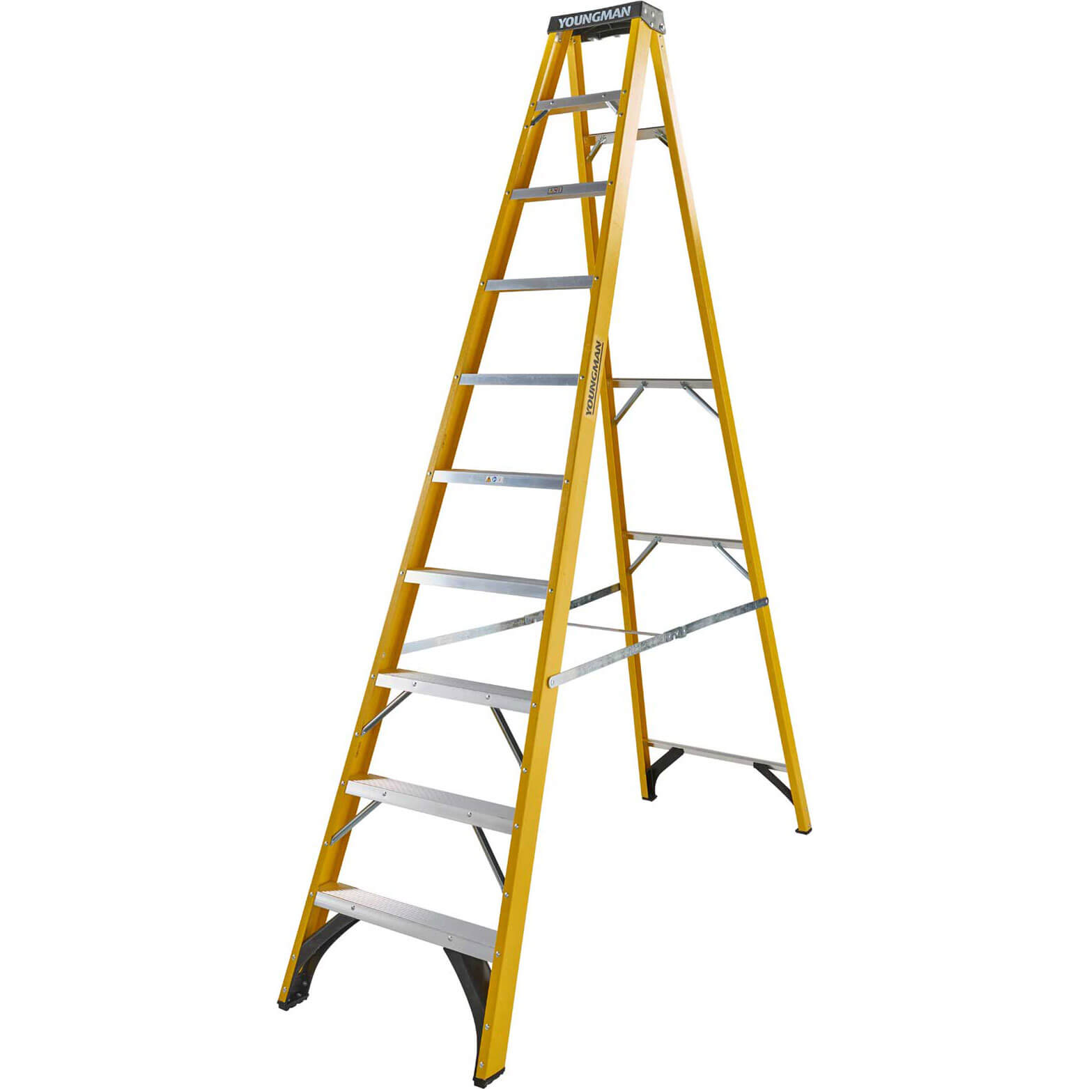 Youngman S400 Fibreglass Swingback Step Ladder 10 Price Comparisons | Compare The Build