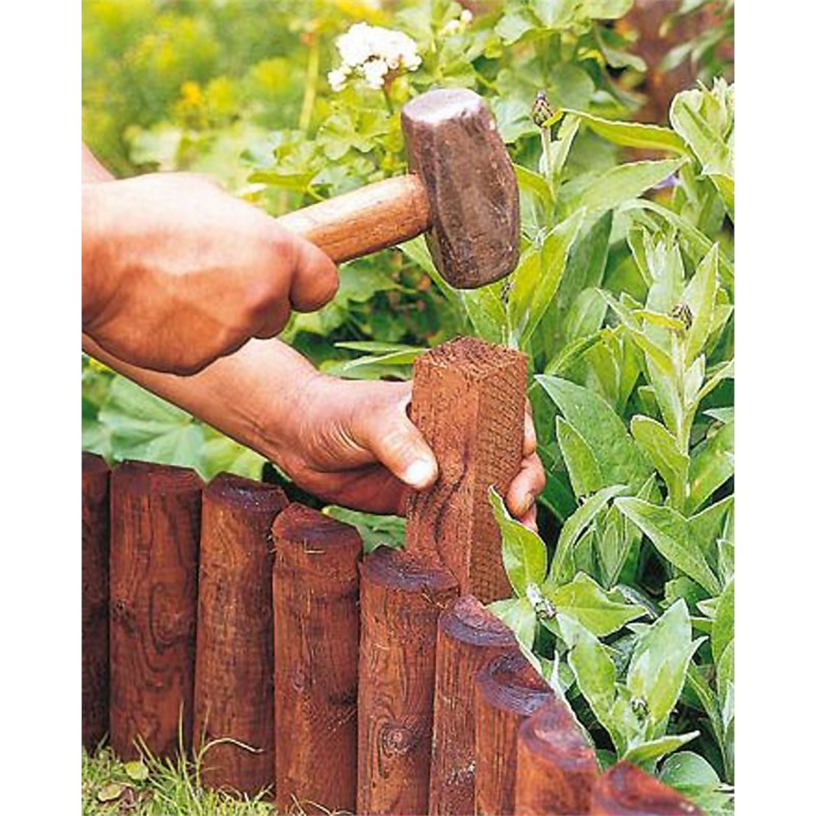 Wooden Border Log Roll Fixing Peg - 45 x 50 x 50mm Price Comparisons | Compare The Build