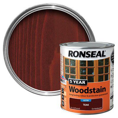 Ronseal Teak High Satin Sheen Wood Stain, 0.75 | Compare The Build