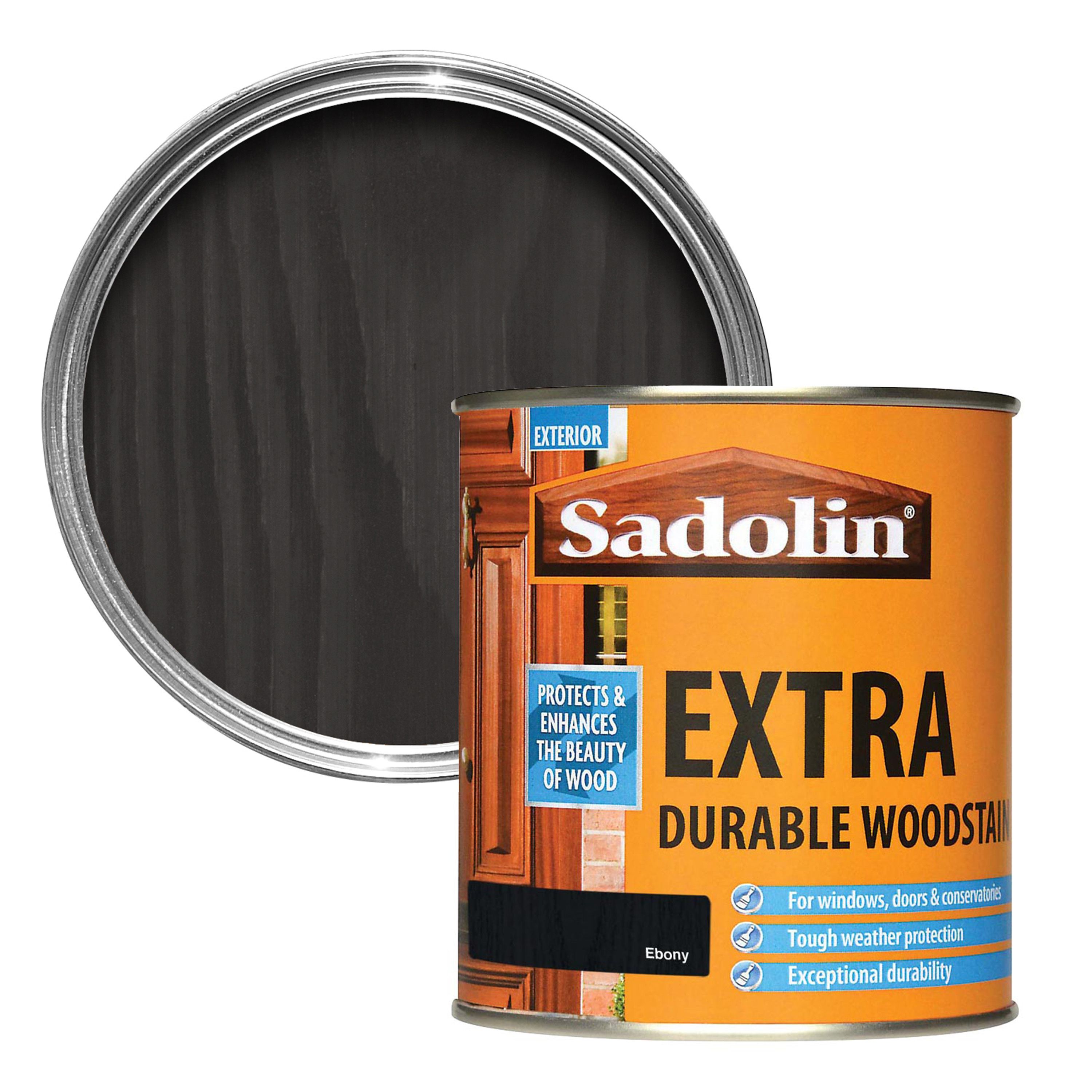 Sadolin Ebony Conservatories, Doors & Windows Wood Stain, 500Ml | Compare The Build