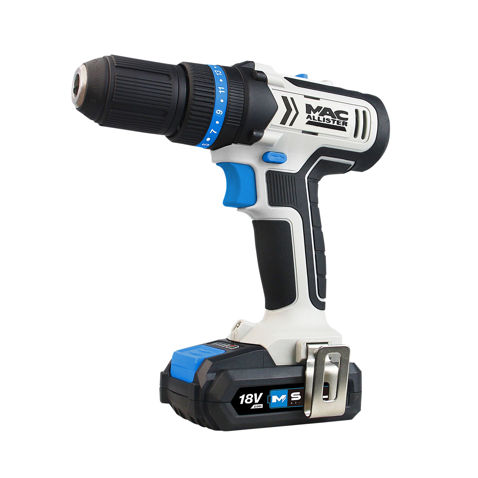 Mac Allister Solo 18V 1 X 2.0Ah Li-Ion Brushed Cordless Combi Drill Mcd18-Li-2 | Compare The Build