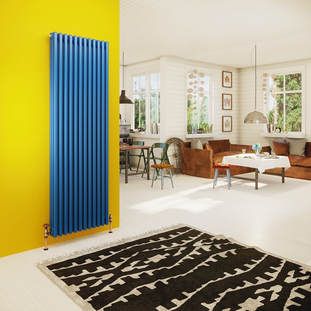 DQ Modus 4 Column Horizontal Radiator, Sapphire Blue, 750mm x 990mm Price Comparisons | Compare The Build