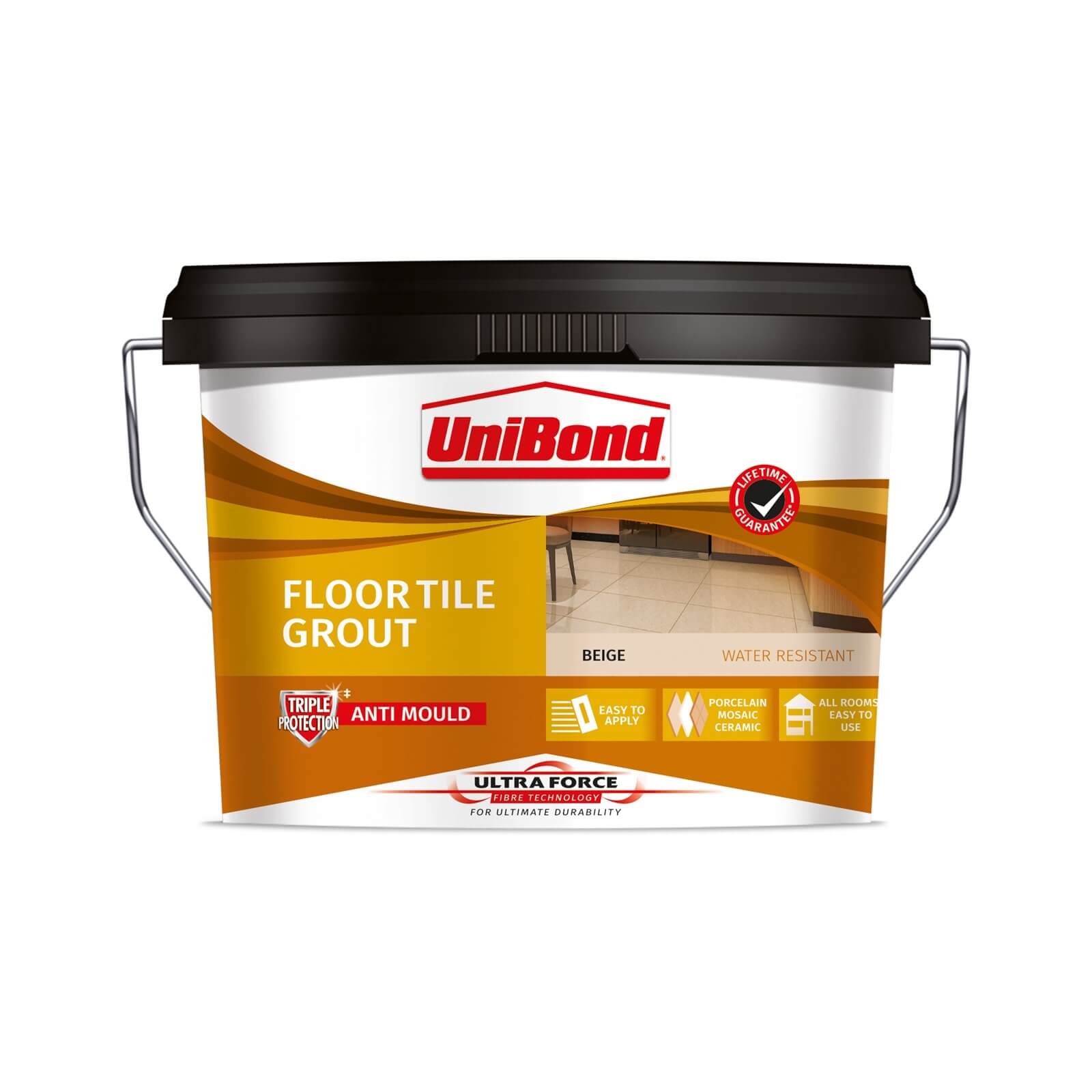 UniBond UltraForce Floor Tile Grout Beige 3.75kg Price Comparisons | Compare The Build