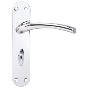 Oslo Polished Chrome Bathroom Door Handle - 1 Pair Price Comparisons | Compare The Build