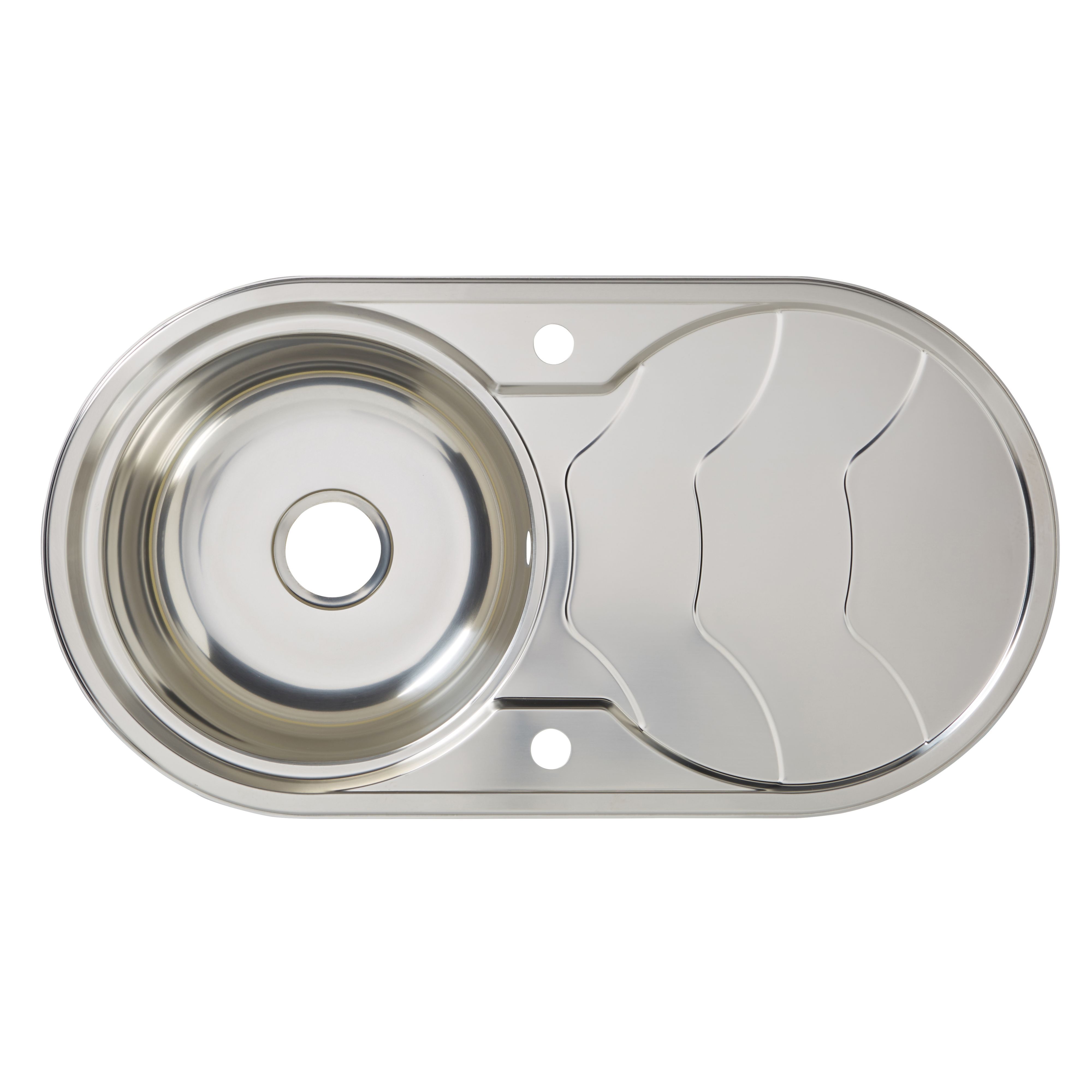 Cooke & Lewis Jemison Polished Silver Stainless Steel 1 Bowl Sink & Drainer | Compare The Build