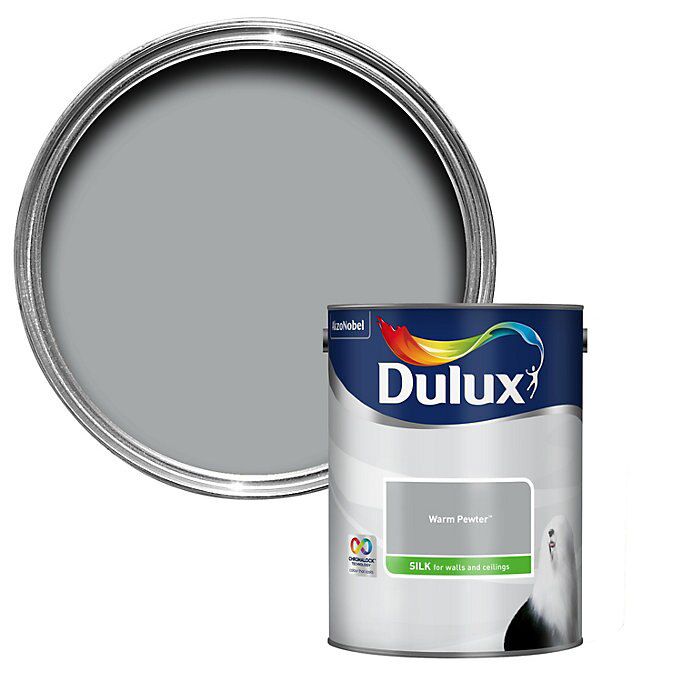 Dulux Warm pewter Silk Emulsion paint, 5L Price Comparisons | Compare The Build