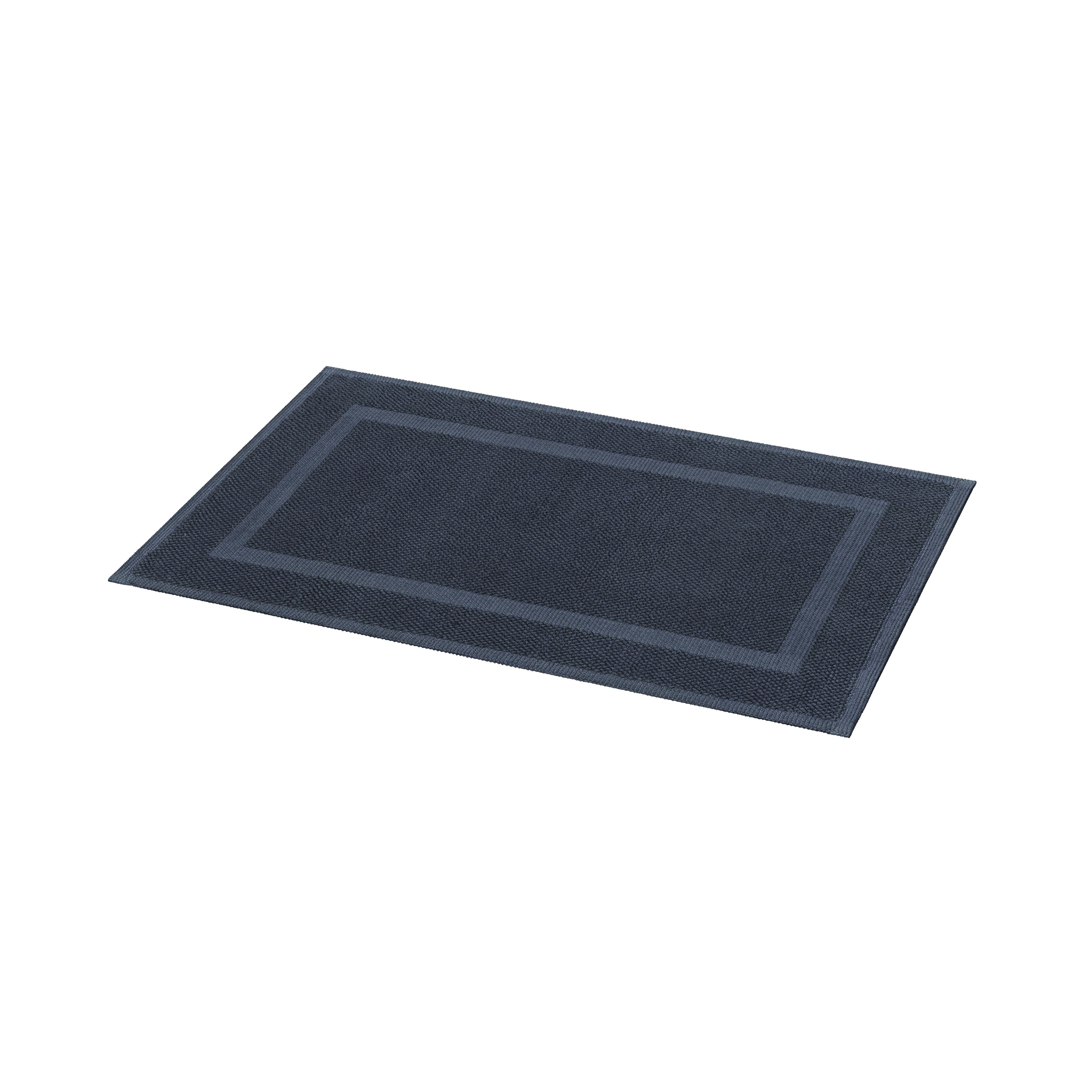 GoodHome Cellna Midnight Blue Cotton Bath Mat (L)800mm (W)500mm Price Comparisons | Compare The Build