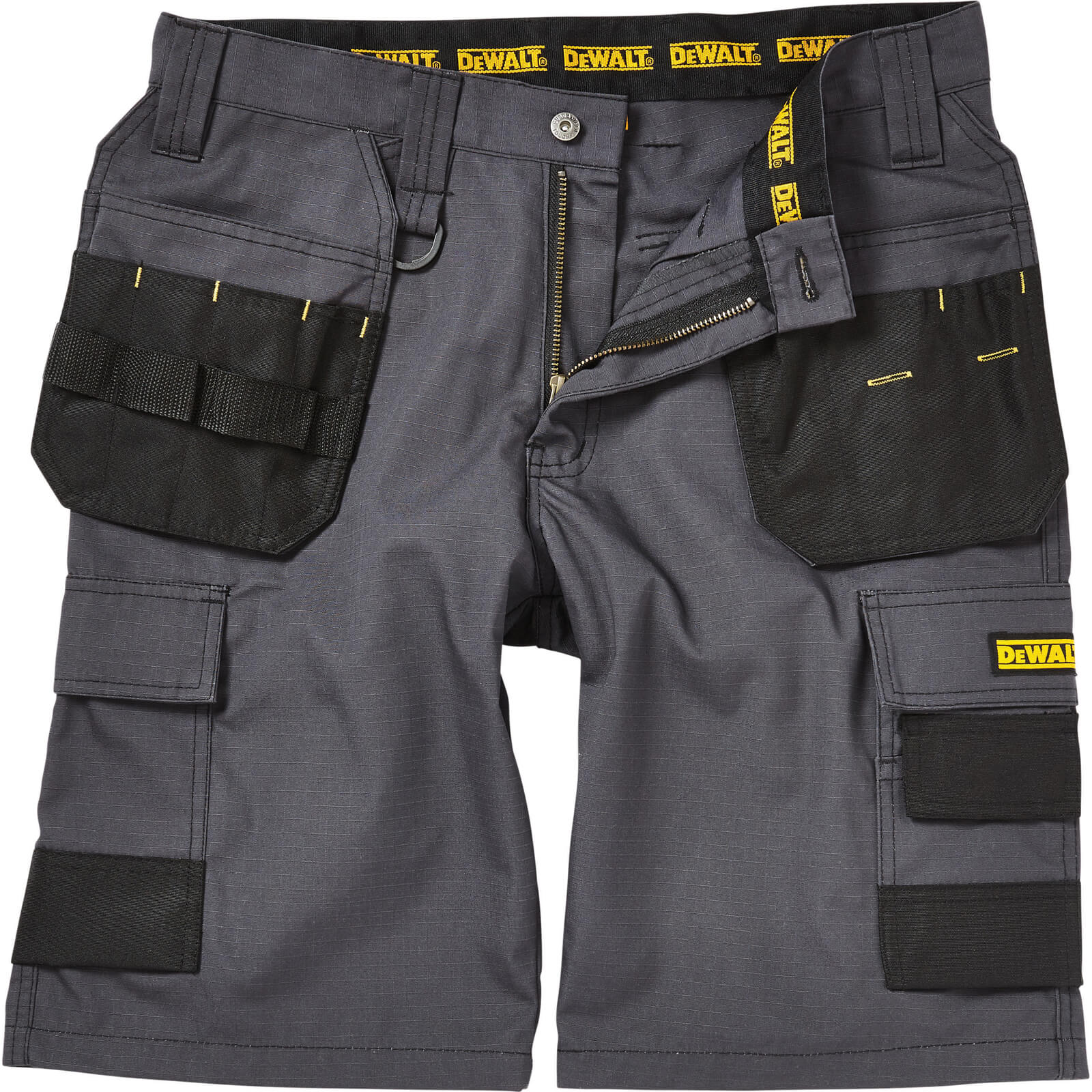 DeWalt Cheverley Ripstop Multi Pocket Work Shorts Grey 30" | Compare The Build