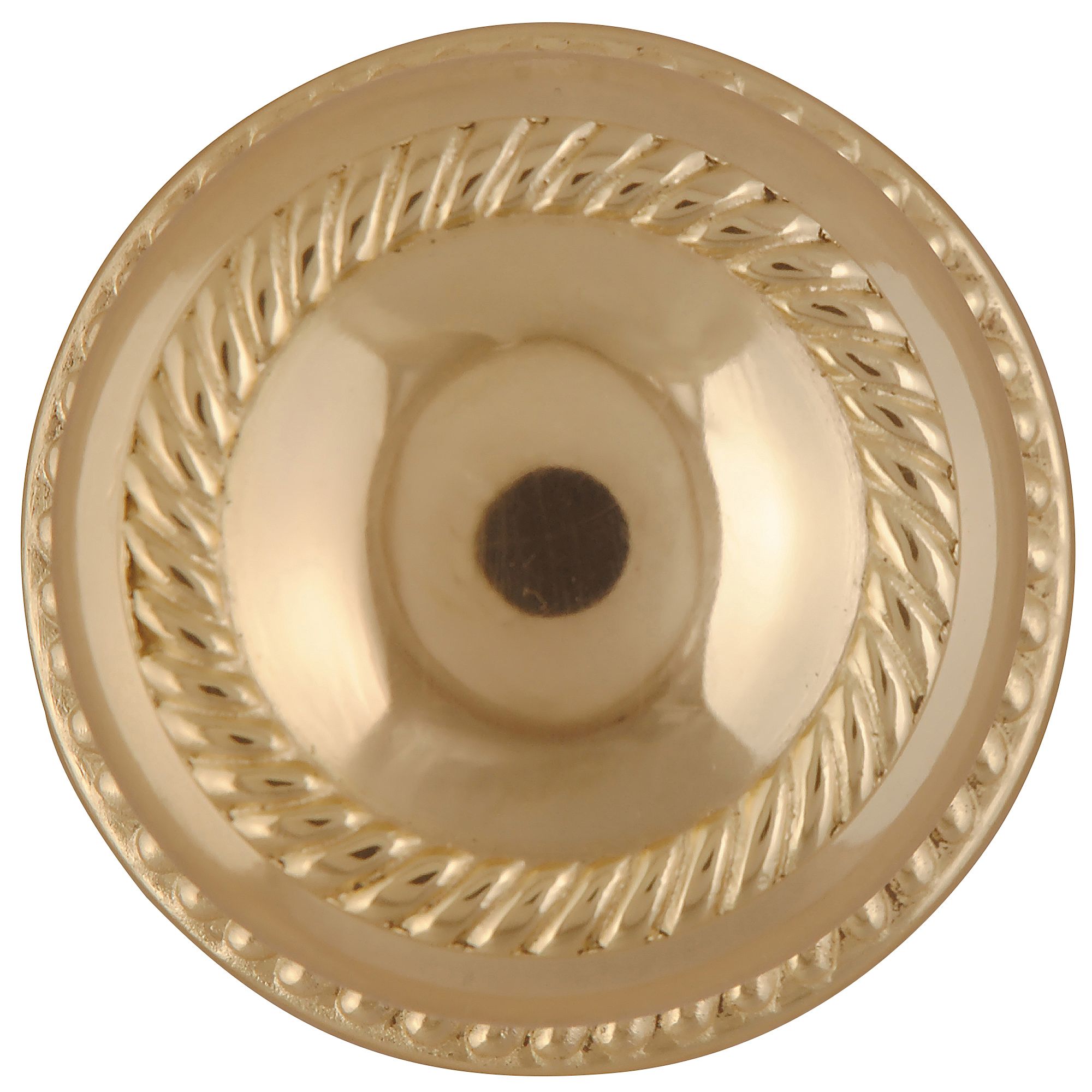 Polished Brass Effect Zamac Round Door Knob (Dia)53mm, Pair | Compare The Build