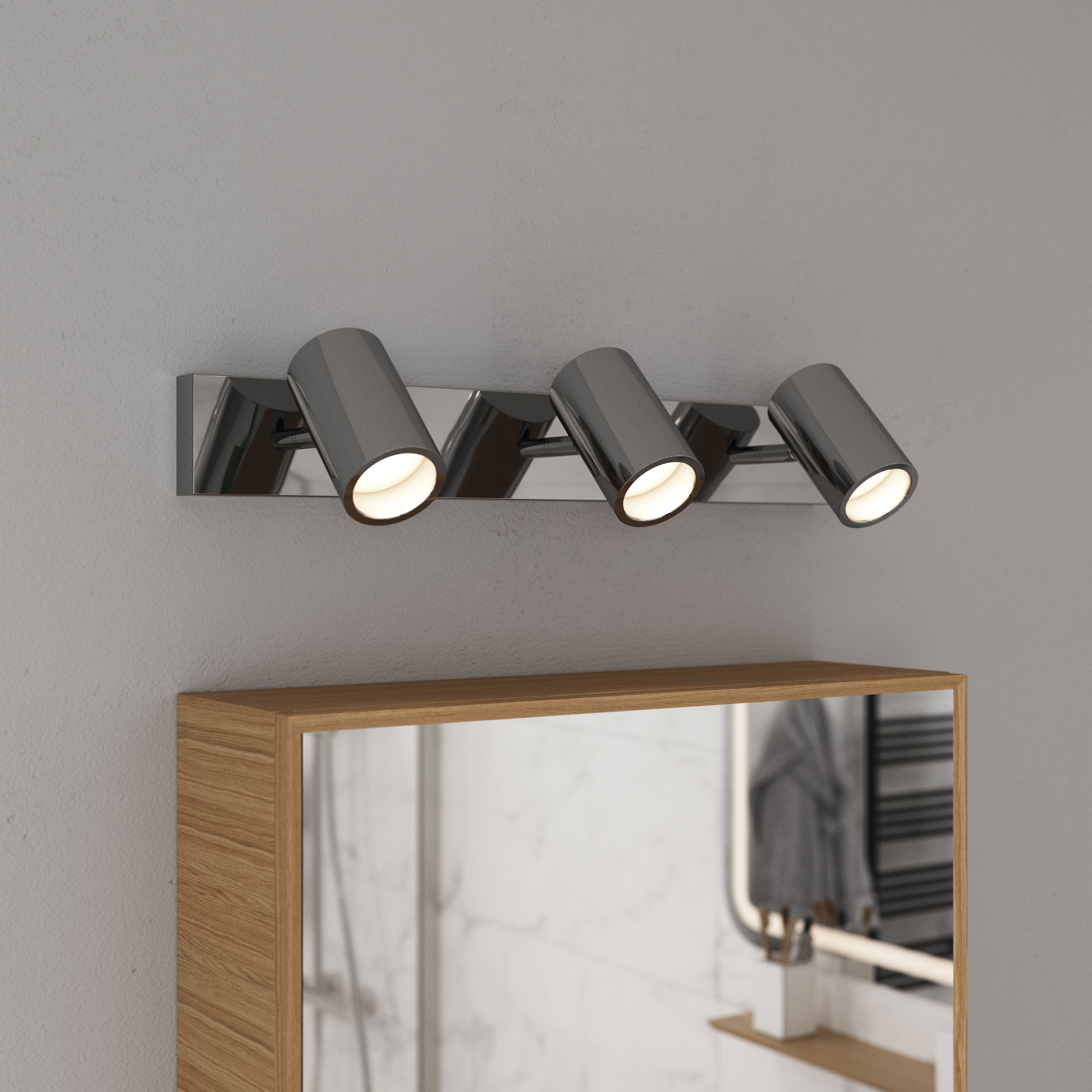 GoodHome Tellot Silver Chrome Effect 3 Light Bathroom Wall Light Price Comparisons | Compare The Build