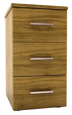Foil-Wrapped Particle Board 3 Drawer Chest Of Drawers (H)705mm (W)400mm Price Comparisons | Compare The Build