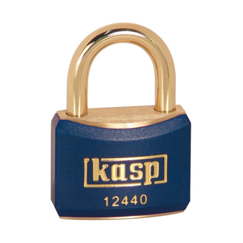 Kasp Brass Padlock - 40mm - Brass Shackle - Blue - KA24402 Price Comparisons | Compare The Build