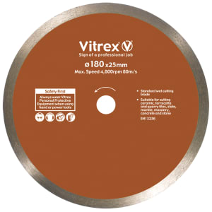 Vitrex Tile Saw Diamond Blade 180mm Price Comparisons | Compare The Build