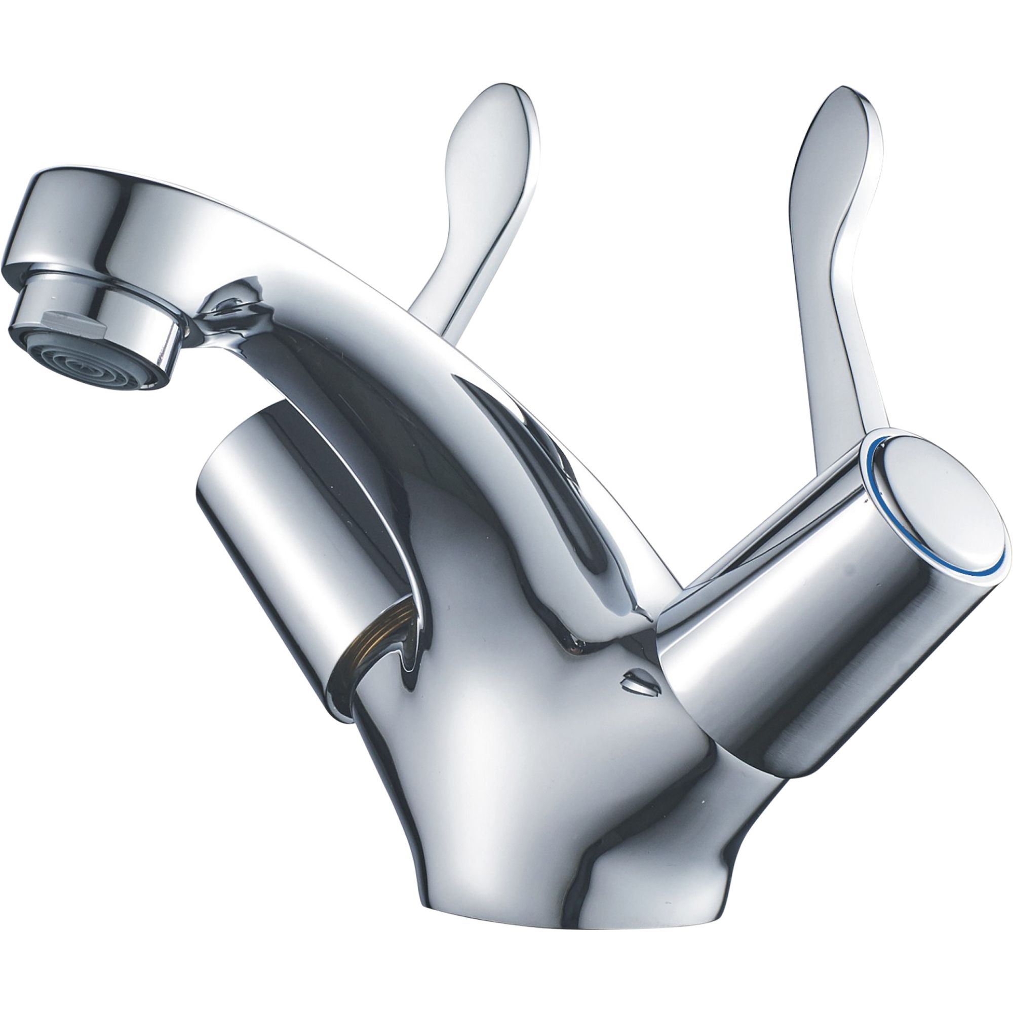 GoodHome Netley 2 Lever Contemporary Basin Mono Mixer Tap Price Comparisons | Compare The Build