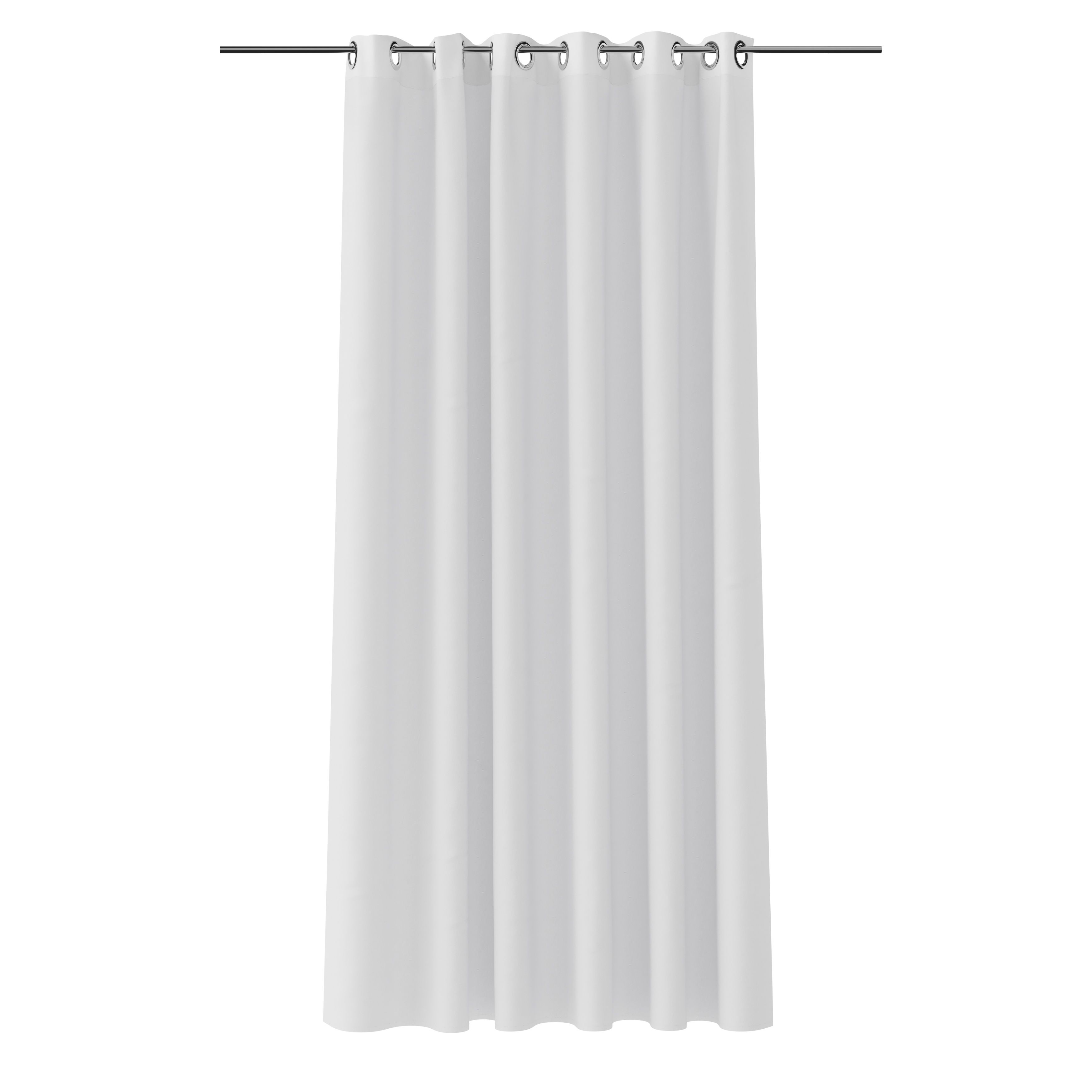 GoodHome Graphene White Plain Shower Curtain (L)2000mm | Compare The Build