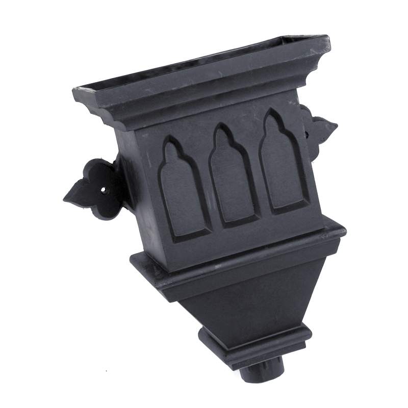 Cast Iron Style Gothic Hopper Head - Anthracite Grey Plastic Cascade BRH4/AG Price Comparisons | Compare The Build
