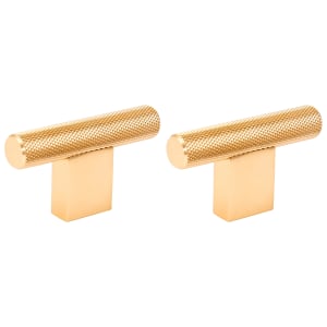 T Bar Cabinet Knob Polished Brass 60mm - Pack of 2 Price Comparisons | Compare The Build