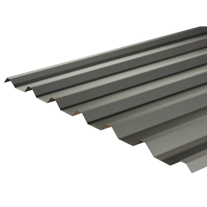 Cladco 34/1000 Box Profile PVC Plastisol Coated 0.7mm Metal Roof Sheet Merlin Grey - 4300mm Galvanised Steel R34A7MG-4300 Price Comparisons | Compare The Build