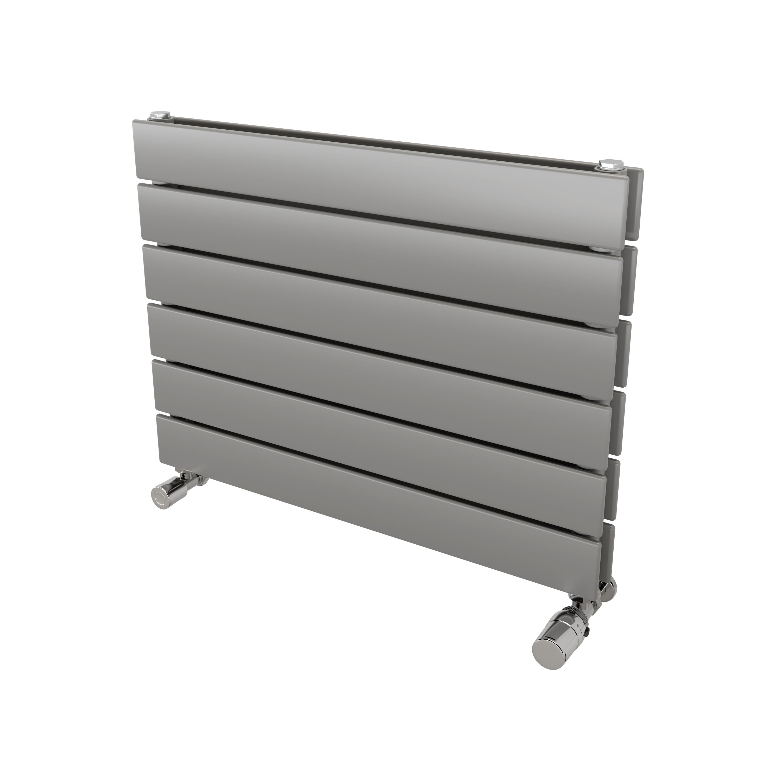 Ximax Vertirad Duplex Satin Silver Effect Horizontal Designer Panel Radiator, (W)600mm X (H)445mm | Compare The Build