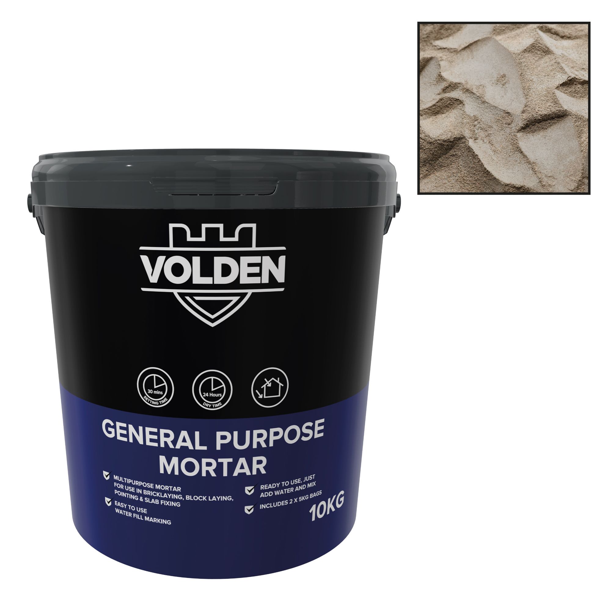 Volden Multipurpose Mortar, 10Kg Tub - Requires Mixing Before Use | Compare The Build