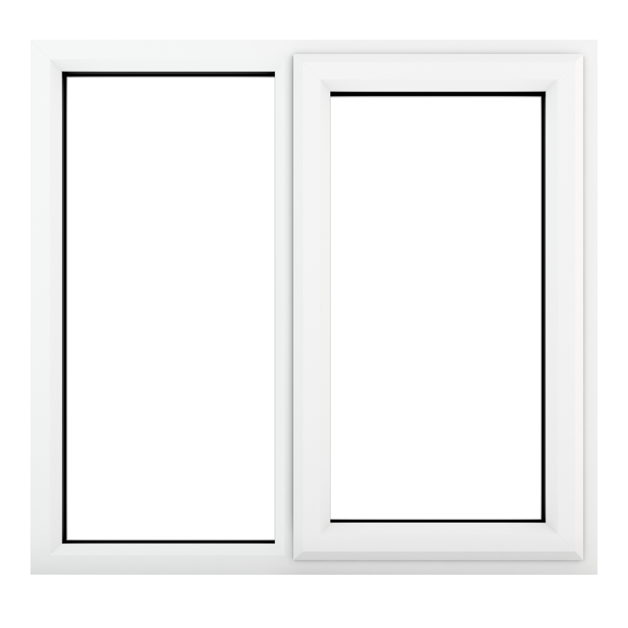 Crystal White Upvc Casement Clear Window 2P Right Hand Opening 1190 mm x 1115 mm | Compare The Build