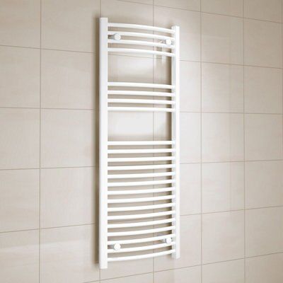 Kudox 456W Electric White Towel Warmer (H)1200mm (W)450mm | Compare The Build