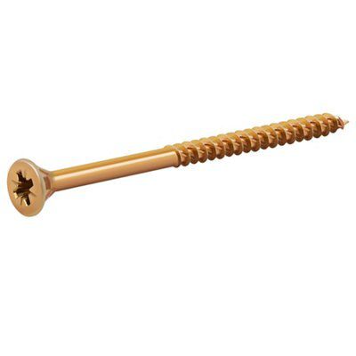 Turbodrive Yellow Zinc Plated Steel Wood Screw (Dia)6mm (L)90mm, Pack Of 100 Price Comparisons | Compare The Build