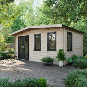 Power Sheds 10 x 16ft Left Hand Door Apex Chalet Log Cabin Price Comparisons | Compare The Build