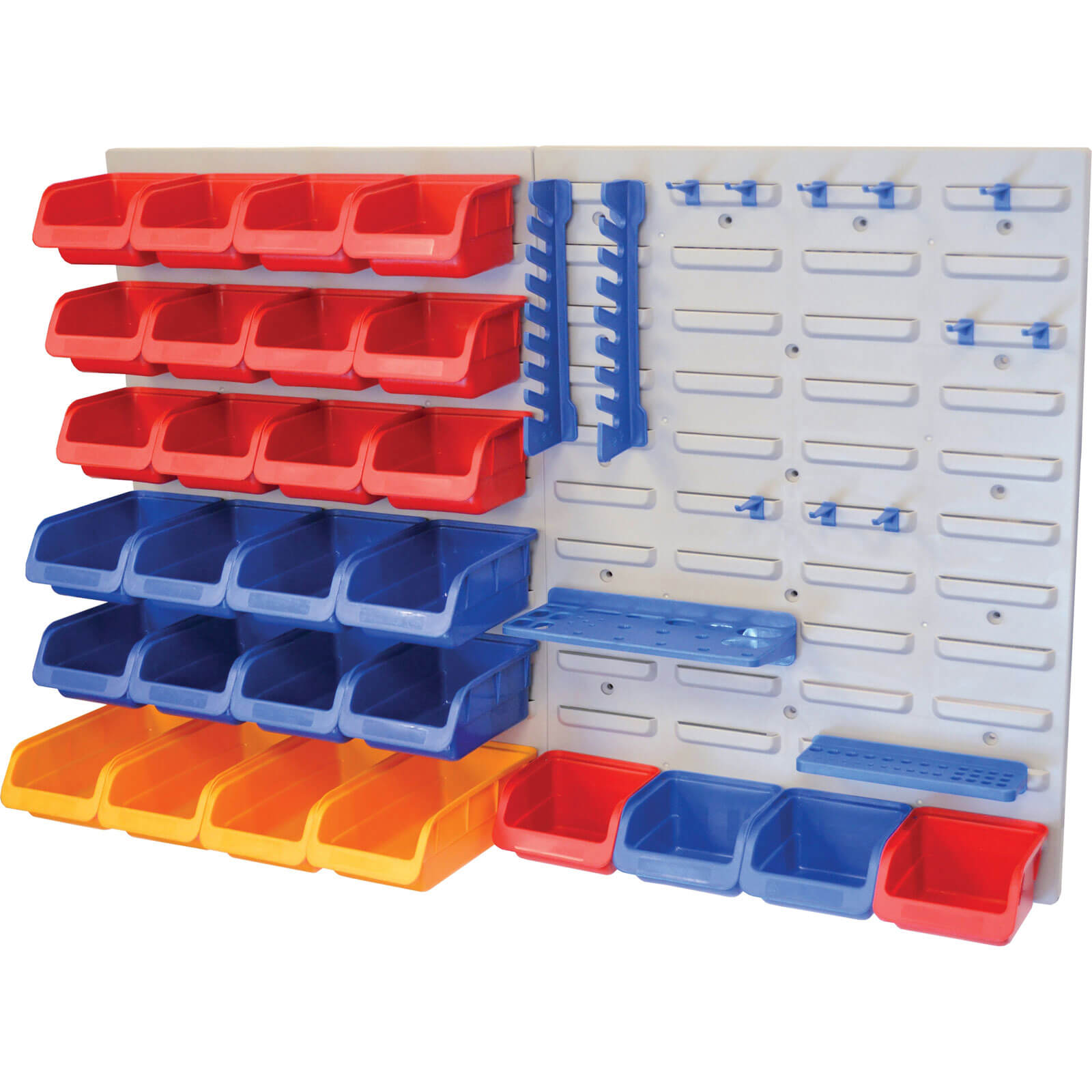 Faithfull 43 Piece Wall Storage Bin and Panel Set Price Comparisons | Compare The Build