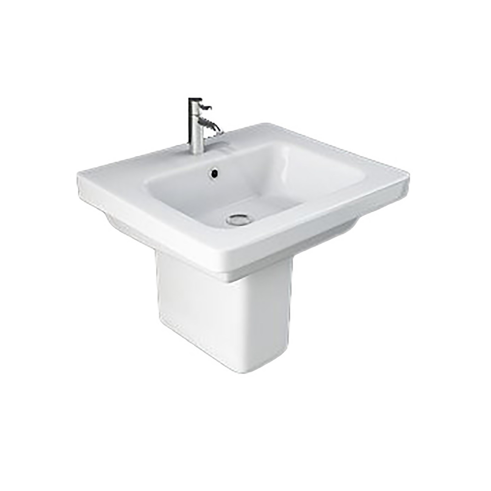 Bathstore Falcon 550mm White Basin and Semi Pedestal Price Comparisons | Compare The Build