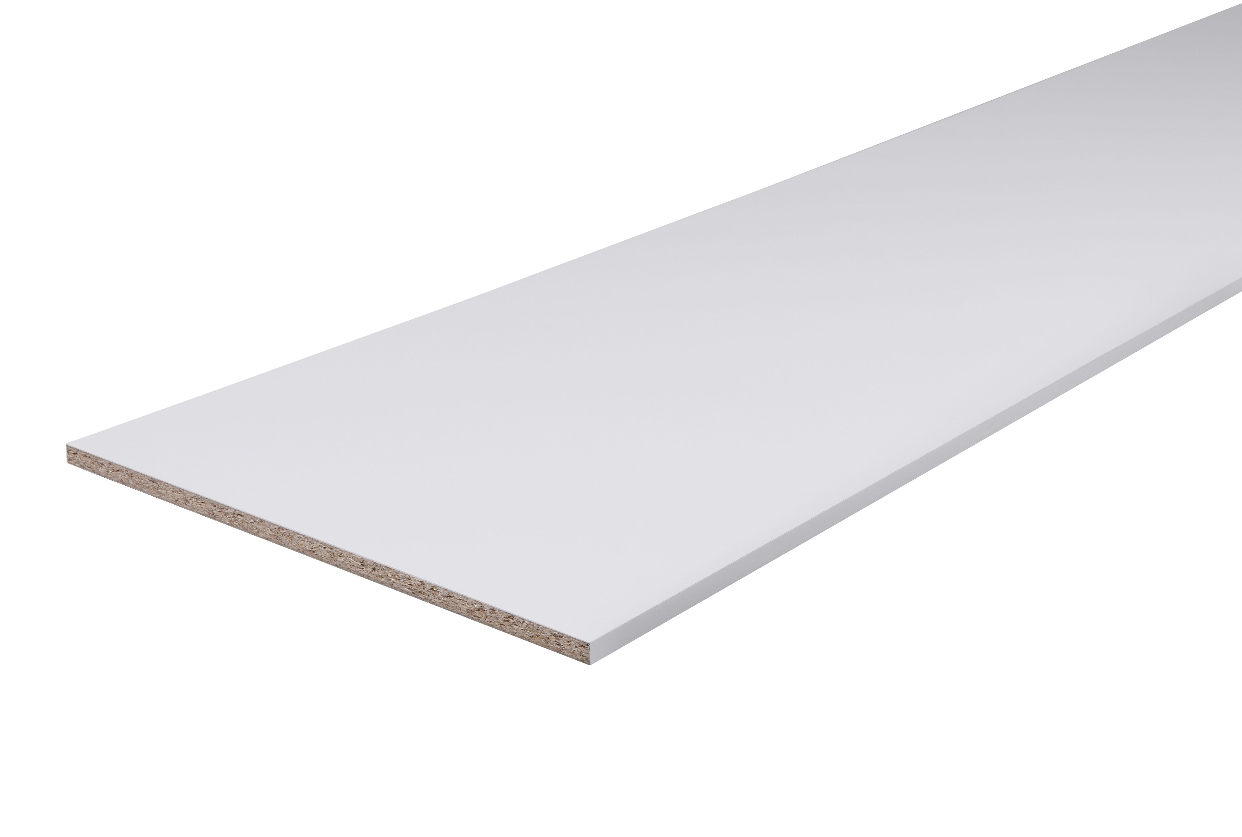 Planed smooth White Square edge Chipboard Furniture board, (L)2m (W)600mm (T)16mm Price Comparisons | Compare The Build