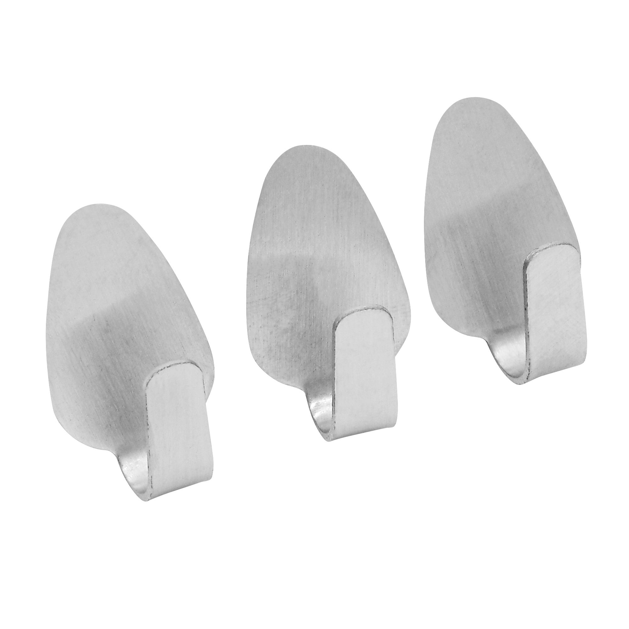 Pack of 3 Adhesive Storage Hooks Silver Price Comparisons | Compare The Build