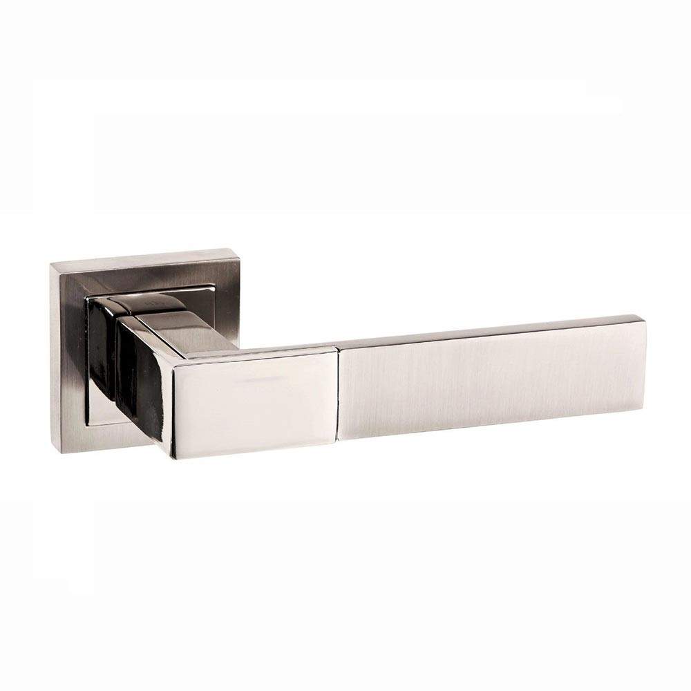 Atlantic Senza Pari Casalli Designer Lever on Square Rose - Satin Nickel &amp; Polished Nickel Atlantic UK SPC231SNNP Price Comparisons | Compare The Build