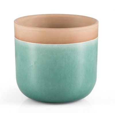 Nurgul Aqua Terracotta Plant Pot (Dia)30Cm | Compare The Build