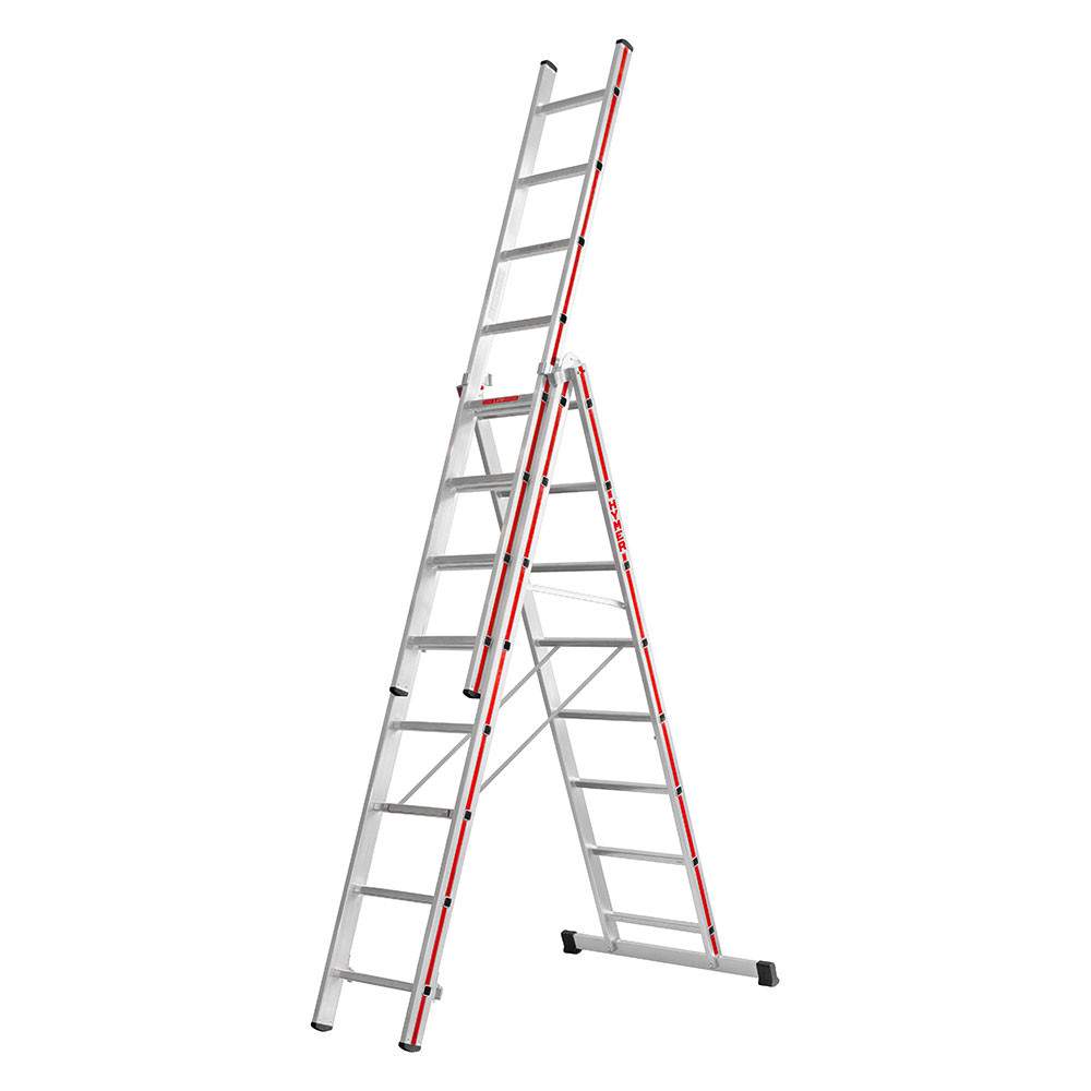 Hymer Red Line 3 Section Combination Ladder 2.35m - 5.43m 404724 Price Comparisons | Compare The Build