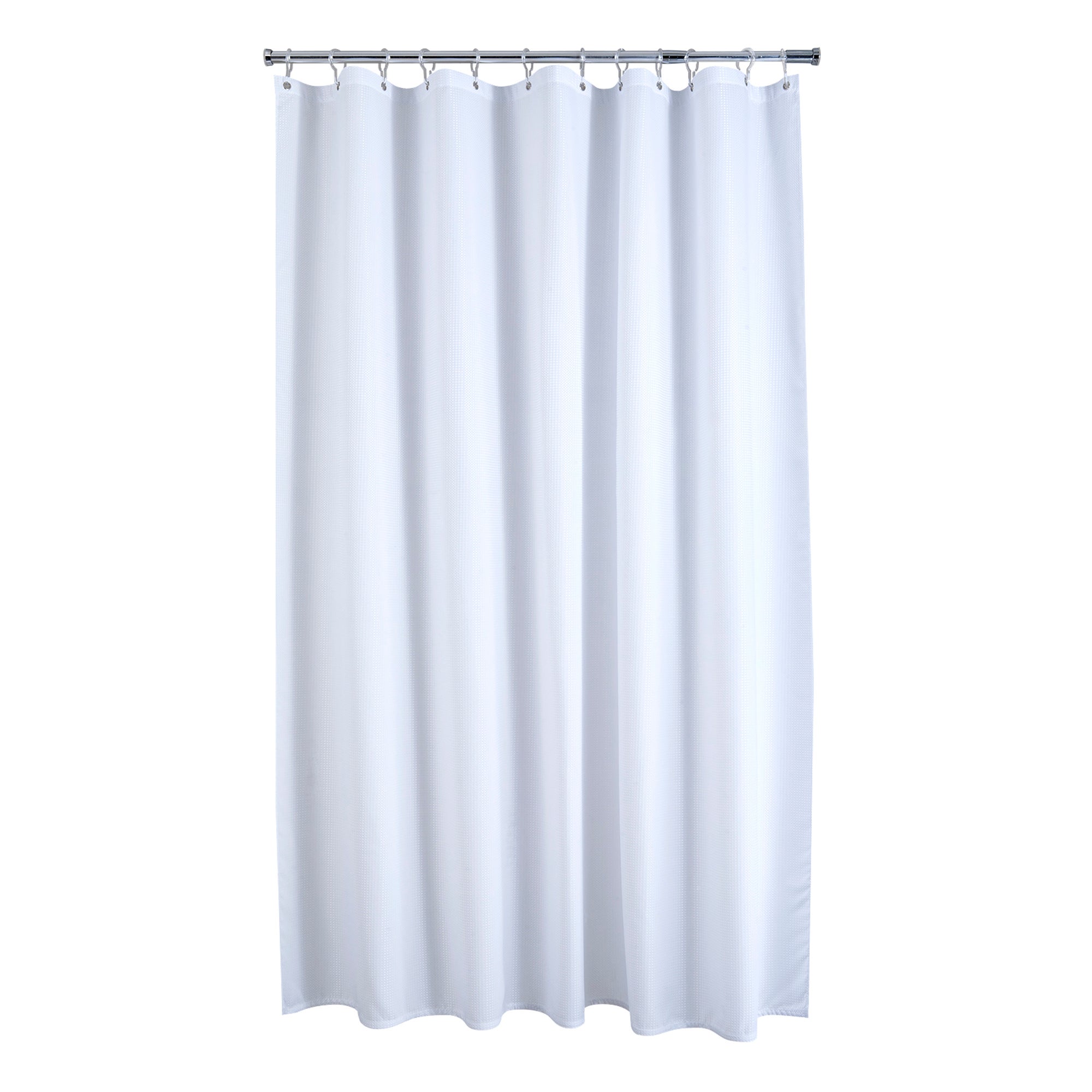 Waffle White XL Shower Curtain White Price Comparisons | Compare The Build