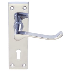 Victorian Scroll Chrome Lock Door Handle - 1 Pair | Compare The Build