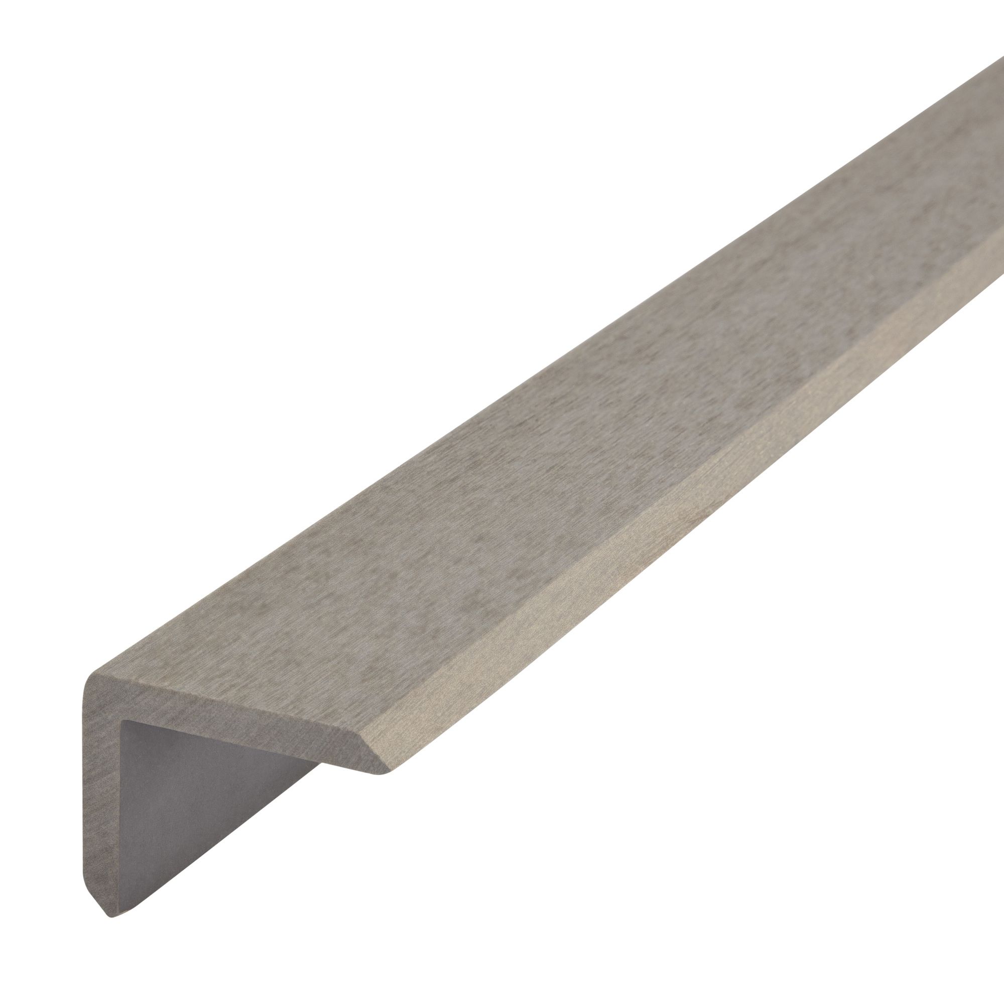 GoodHome Neva Solid Composite L-Shape Finishing Profile Taupe (L)2200mm, Pack Of 2 | Compare The Build