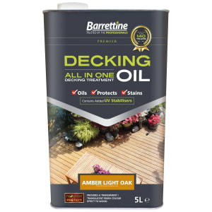 Barrettine All In One Decking Oil - Amber Light Oak - 5L Price Comparisons | Compare The Build
