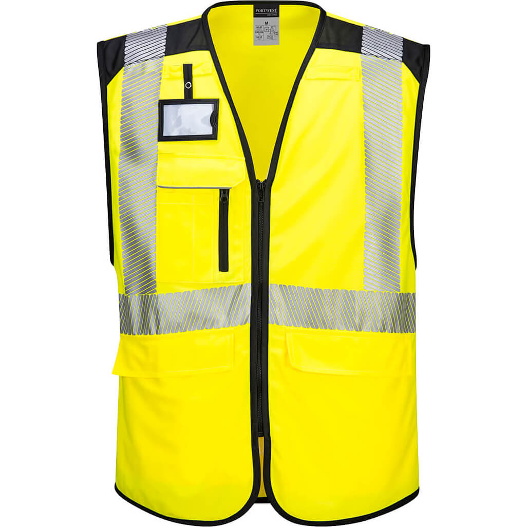 Portwest PW3 Hi Vis Executive Vest Yellow / Black 2XL Price Comparisons | Compare The Build