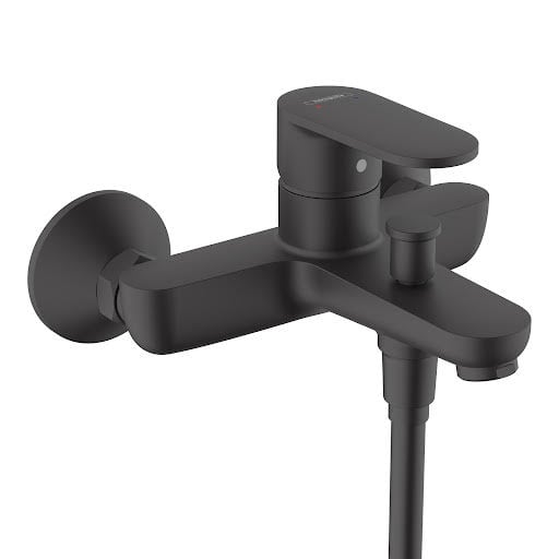 hansgrohe Vernis Blend Wall Mounted Bath Mixer Tap Matt Black - 71440670 Price Comparisons | Compare The Build