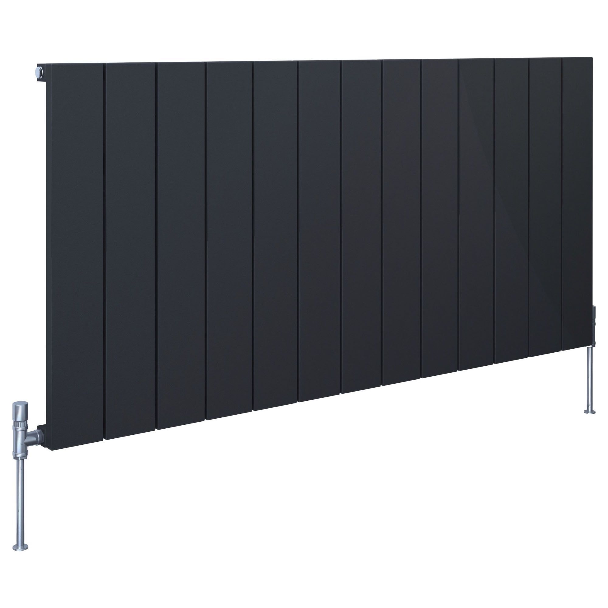 Kudox Alulite Horizontal Designer Radiator, Black (W)1230mm (H)600mm | Compare The Build