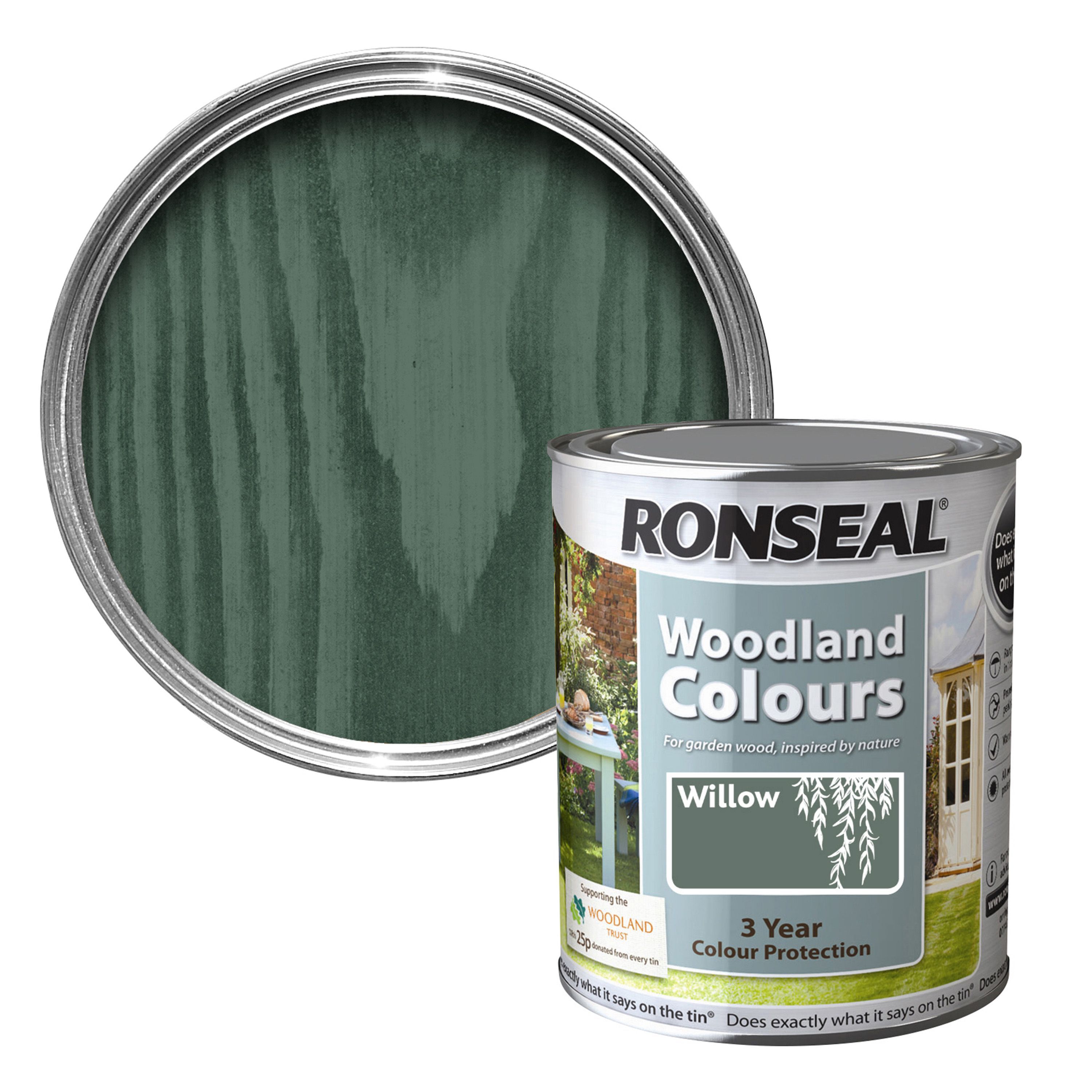 Ronseal Woodland Colours Willow Matt Fencing, Furniture & Sheds Wood Stain Price Comparisons | Compare The Build