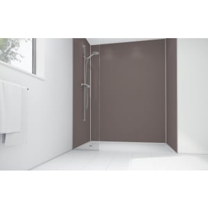 Mermaid Coffee Matt Acrylic Shower Single Shower Panel - 2440 x 600mm | Compare The Build