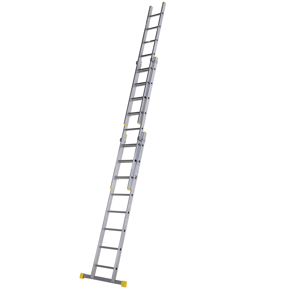 Werner 57712120 Square Rung Triple Extension Ladder 2.45m Price Comparisons | Compare The Build