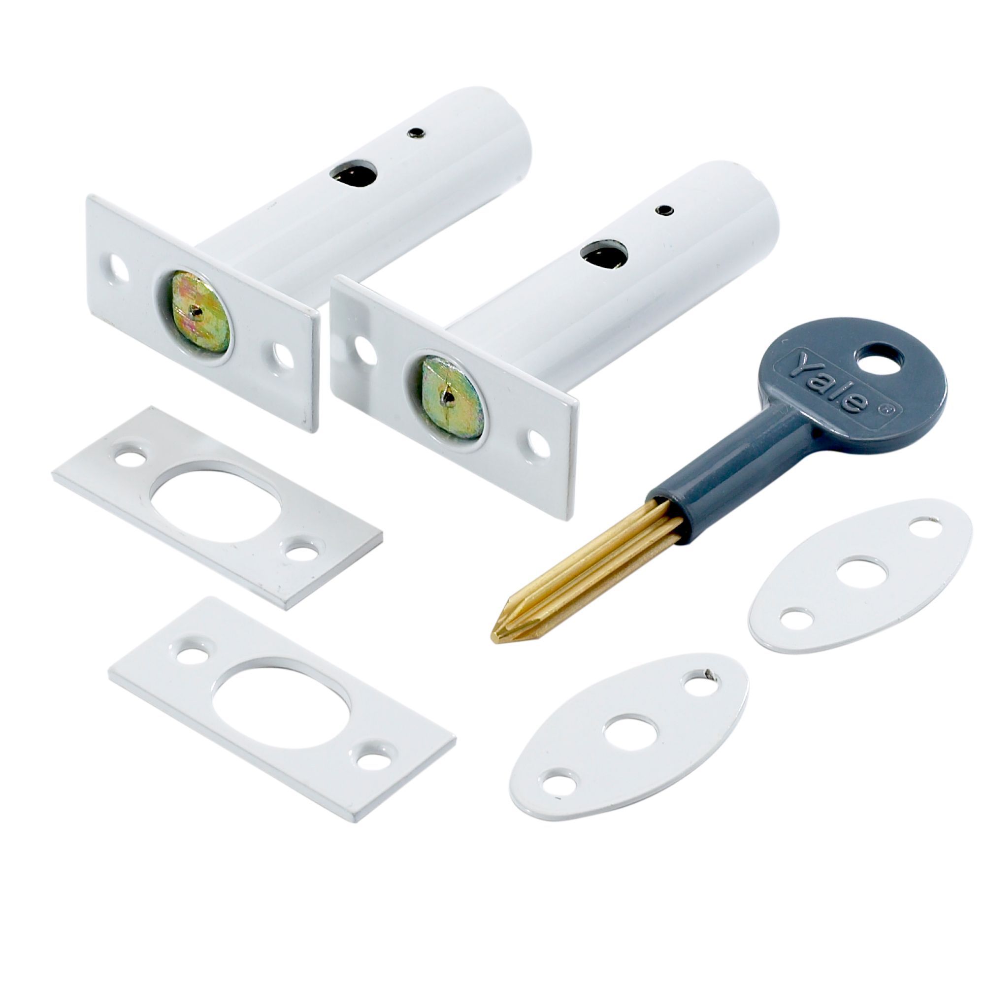 Yale P-2Pm444-We-2 White Metal Deadlock, Pack Of 2 Price Comparisons | Compare The Build