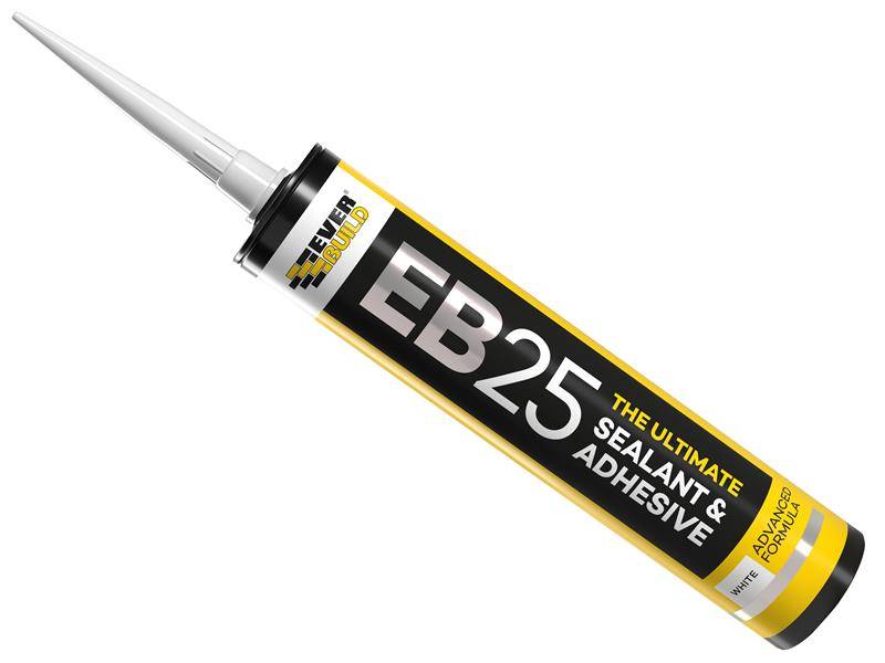 Everbuild EVBEB25WE EB25 Hybrid Sealant Adhesive White 300ml Price Comparisons | Compare The Build